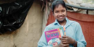 Schoolgirl with book