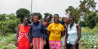 Group of youth female farmers