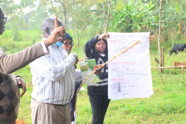 Fridah conducts training on organic farming