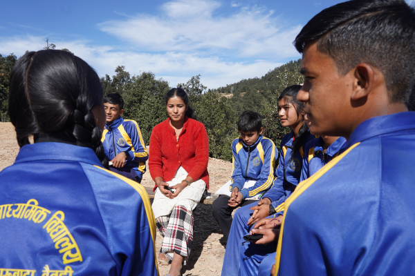 Youth running a awareness campaign against domestic violence